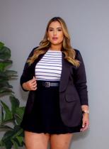 Blazer Candy Color Plus Size Alfaiataria Caimento Impecável Elegante Luxo Moderno