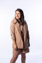 Blazer Caqui linho e algodão 43% linho e 57% algodão