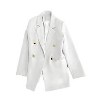 Blazer Casual Elegante Feminino, Moda Coreana, Jaqueta De Escritório De Cor Sólida, Casaco De Outono