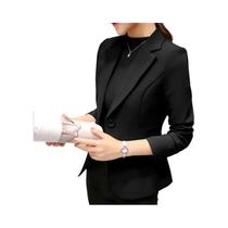 Blazer Casual Feminino De Manga Longa Para Primavera E Outono, Casaco De Terno Com Um Botão, Jaqueta