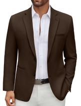 Blazer COOFANDY, casaco esportivo casual masculino, de ajuste regular, marrom Blazer COOFANDY, casaco esportivo casual masculino, de ajuste regular, marrom