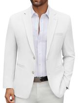 Blazer COOFANDY Slim Fit, casaco esportivo casual, branco, masculino