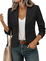 Blazer Cropped Feminino Preto Pequeno FOLUNSI