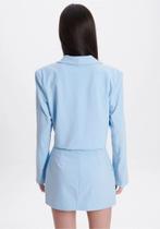 Blazer cropped manga longa myft feminino