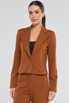 Blazer Curto PKS Alfaiataria Ponto Roma Terracota Blazer Curto PKS Alfaiataria Ponto Roma Terracota