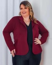 Blazer Curto Plus Size Neoprene Blazer Curto Plus Size Neoprene