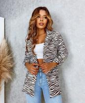 Blazer estampa zebra