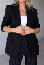 Blazer Feminino Alfaiataria Alta Costura Alongado tam GG