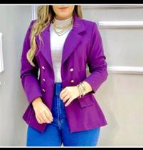 Blazer Feminino Alfaiataria Casaco Social Com Botão Lindo