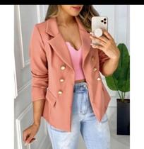 Blazer Feminino Alfaiataria Casaco Social Com Botão Lindo