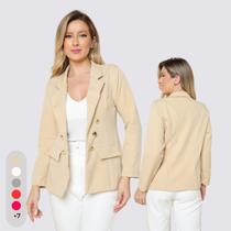 Blazer Feminino Alfaiataria Com Botões