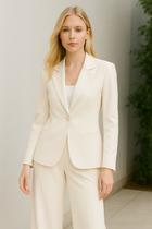 Blazer Feminino Alfaiataria Elegante Com Fechamento Frontal