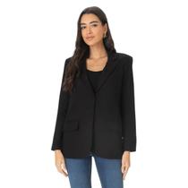 Blazer Feminino Alongado Alfaiataria - Enfim - Blazer Feminino Alongado Alfaiataria - Enfim -