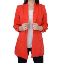 Blazer Feminino Autenticada Alfaiataria Vermelho - 000074