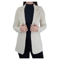 Blazer Feminino Autenticada Com Cinto Luna Bege Lua - 7759