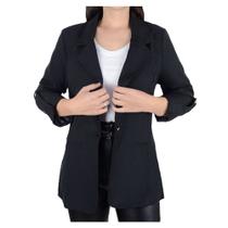 Blazer Feminino Autenticada Elise Preto - 7817 Blazer Feminino Autenticada Elise Preto - 7817