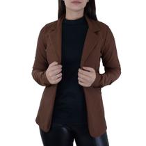 Blazer Feminino Autenticada Montaria Marrom Chocolate - 7129