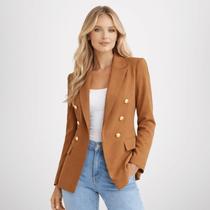 Blazer Feminino Casaquinho Alfaiataria Casaco Social Com Botão Jaqueta Inverno