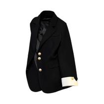 Blazer Feminino Elegante De Manga Longa Com Gola Alta, Solto, Para Primavera E Outono, Ideal Para O