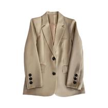 Blazer Feminino Elegante De Manga Longa Com Um Botão, Jaqueta De Terno Para Escritório, Moda