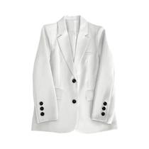 Blazer Feminino Elegante De Manga Longa Com Um Botão, Jaqueta De Terno Para Escritório, Moda