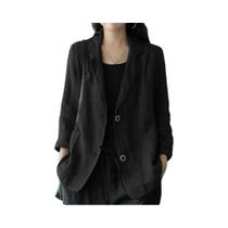 Blazer Feminino Elegante Oversized, Manga Comprida, Botão Único, Casaco Casual De Outono ZANZEA 2023