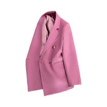 Blazer Feminino Elegante Transpassado Casual Com Fivela De Metal, Jaqueta Pequena Para Verão E Blazer Feminino Elegante Transpassado Casual Com Fivela De Metal, Jaqueta Pequena Para Verão E