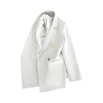 Blazer Feminino Elegante Transpassado Moda Coreana Primavera Outono Casaco De Terno Liso Jaqueta De