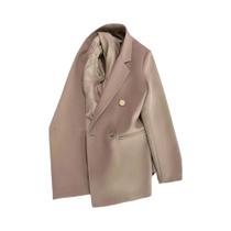 Blazer Feminino Elegante Transpassado Moda Coreana Primavera Outono Casaco De Terno Liso Jaqueta De