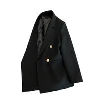Blazer Feminino Elegante Transpassado Moda Coreana Primavera Outono Casaco De Terno Liso Jaqueta De