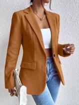 Blazer Feminino em Alfaiataria Cor Terracota Manequim 40 - Lasala