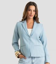 Blazer Feminino Em Alfaiataria Forrado Endless Azul Blazer Feminino Em Alfaiataria Forrado Endless Azul