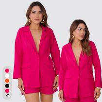 Blazer Feminino em Alfaiataria Linho