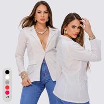 Blazer Feminino em Alfaiataria Linho