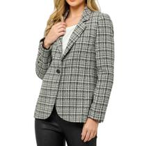 Blazer Feminino Infini Tweed Preto Off - S23745 Blazer Feminino Infini Tweed Preto Off - S23745