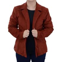 Blazer Feminino Jumaniy Suede Terracota - 21534