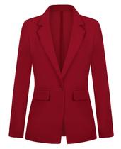 Blazer feminino LADI TREND com lapela entalhada, manga comprida, vermelho S Blazer feminino LADI TREND com lapela entalhada, manga comprida, vermelho S