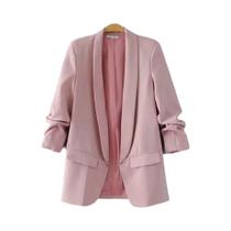 Blazer Feminino Manga Plissada - Primavera/Outono - Versátil e Moderno
