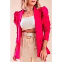 Blazer Feminino Manga Princesa Pink
