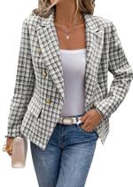 Blazer Feminino Mina Self Tweed Plaid - Outono/Inverno 2024