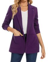 Blazer feminino MINTLIMIT, casual, com botão frontal, roxo M