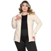 Blazer Feminino Moda Plus Size Social Casaquinho Manga Longa