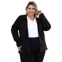 Blazer Feminino Moda Plus Size Social Casaquinho Manga Longa Blazer Feminino Moda Plus Size Social Casaquinho Manga Longa