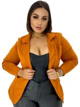 Blazer Feminino Neoprene Plus Size