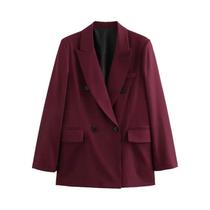 Blazer Feminino Oversized De Manga Longa, Estilo Reto Vintage Para Escritório, Moda Feminina 2025