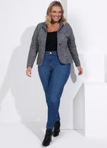 Blazer Feminino Plus Size Moletinho Grandes Social Casaco Inverno