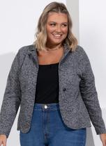 Blazer Feminino Plus Size Moletinho Grandes Social Casaco Inverno Blazer Feminino Plus Size Moletinho Grandes Social Casaco Inverno