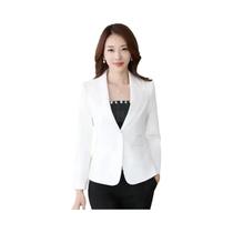 Blazer Feminino Preto Slim Fit - Com Bolsos, para Trabalho e Ocasiões Formais (Primavera/Outono)