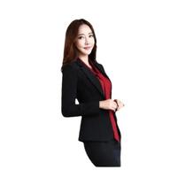 Blazer Feminino Slim Fit Chiffon - Manga Comprida, Cor Doce, Botão Único