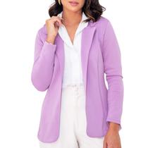 Blazer Feminino Social Manga Longa Gola V Casaco Elastano